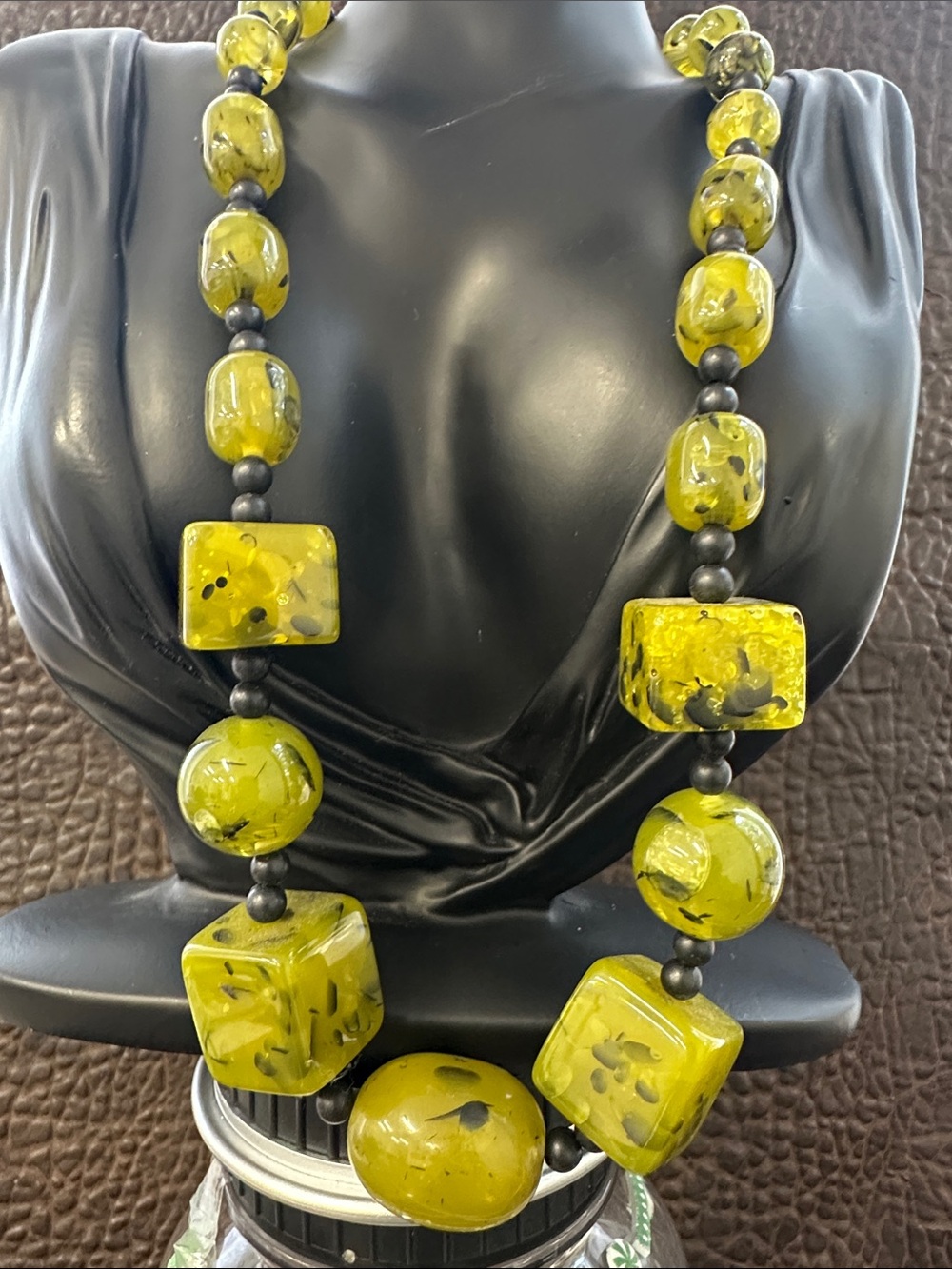 Green Chunky Bead Necklace - Women Jewelry